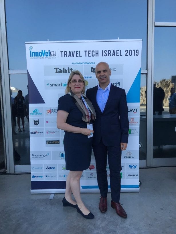 רום הנדלר, מנכ"ל InnoVel וגולדי מולר, מנכ"לית לשכת התיירות של גרמניה בישראל