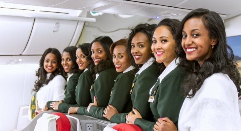 טייסות ודיילות של חברת אתיופיאן איירליינס. צילום: יח"צ אתיופיאן איירליינס