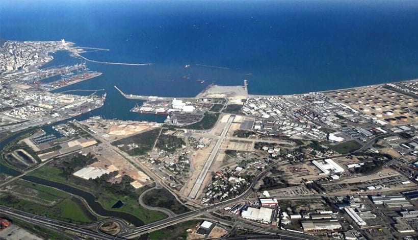 נמל התעופה של חיפה: פרוייקט הארכת מסלולים. צילום אוויר: אלכס