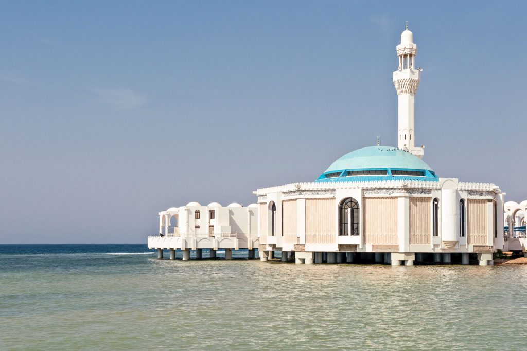 Jeddah,the Sea Mosque in the Corniche area