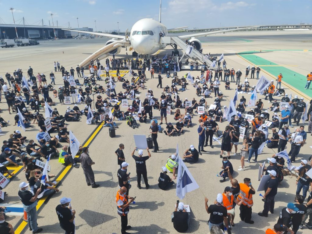 מחאת-עובדי-חברות-התעופה-הישראליות